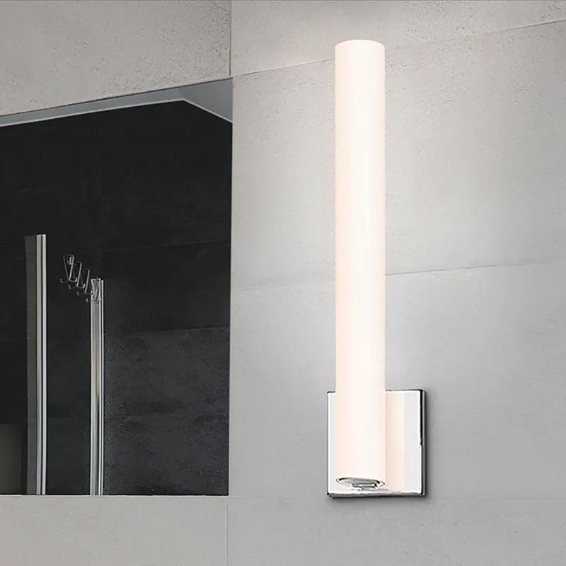 Plafonnier encastré 1 lumière Tubo, Chrome poli, Plat
