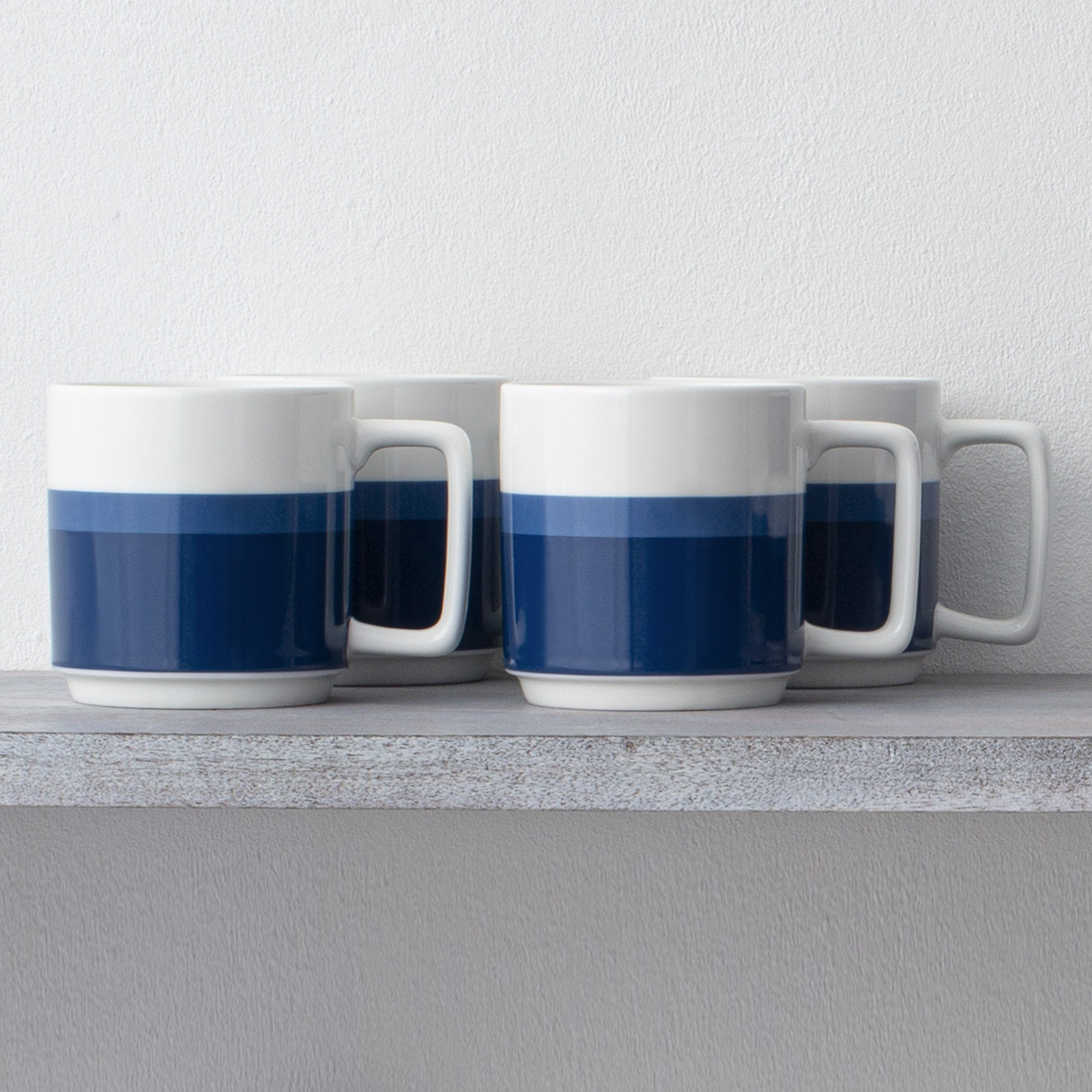 ColorStax Porcelain Mug, Blue, 4