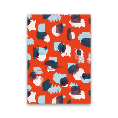 Abstract Stains Coral - Print