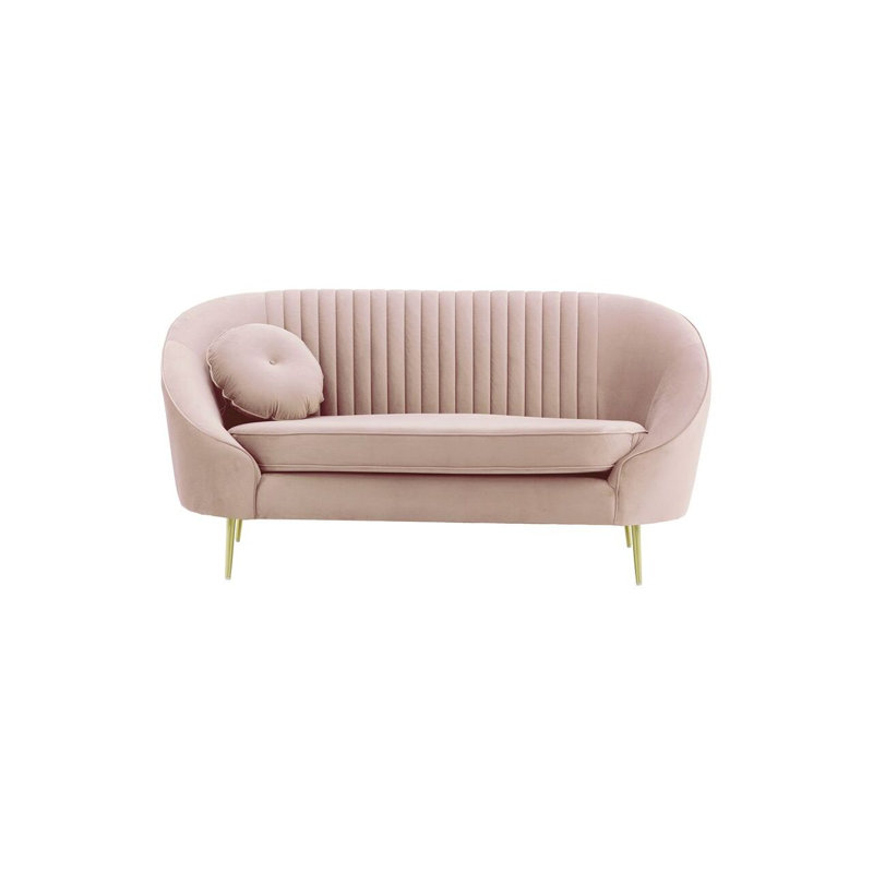 Avlynn 2 Seater Velvet Sofa, Purple