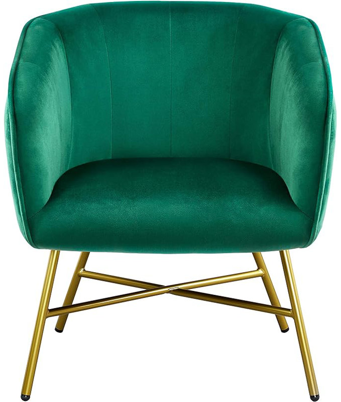 Sunvir Velvet Swivel Club Chair, Green Velvet