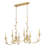 Aslin Gold Leaf 6 Light Linear Chandelier-123223222