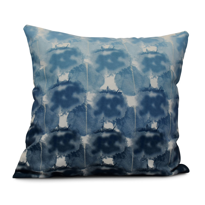 Housse de coussin carrée extérieure/insert, 16 po x 16 po, Bleu