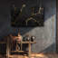 Toile Kintsugi noire et dorée, art abstrait pierre craquelée - impression Wabi Sabi moderne, décoration murale de luxe en marbre pour le salon-871097411