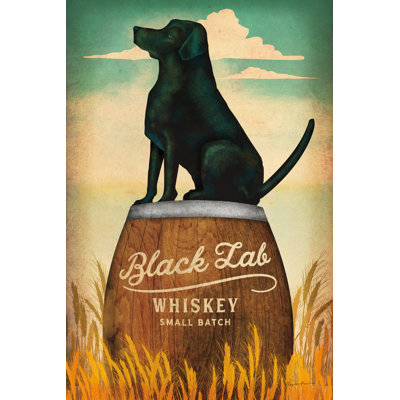 Black Lab Whisky RGB - No Frame Print on Canvas