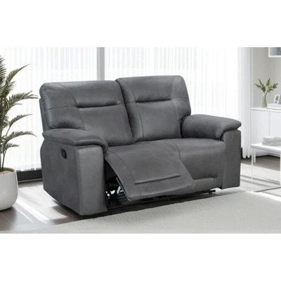 Faux Leather Reclining Sofa