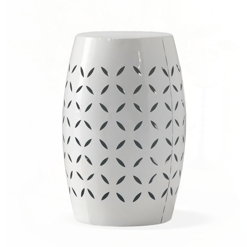 12" Accent Side Table, White