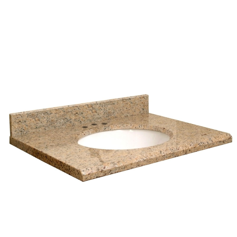 Dessus de salle de bain simple 31 po meuble-lavabo, Décalé de 8 po, Blanc, Perle bleue