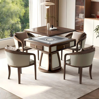 Fully Automatic Solid Wood Mahjong & Dining Table for Chinese Rules