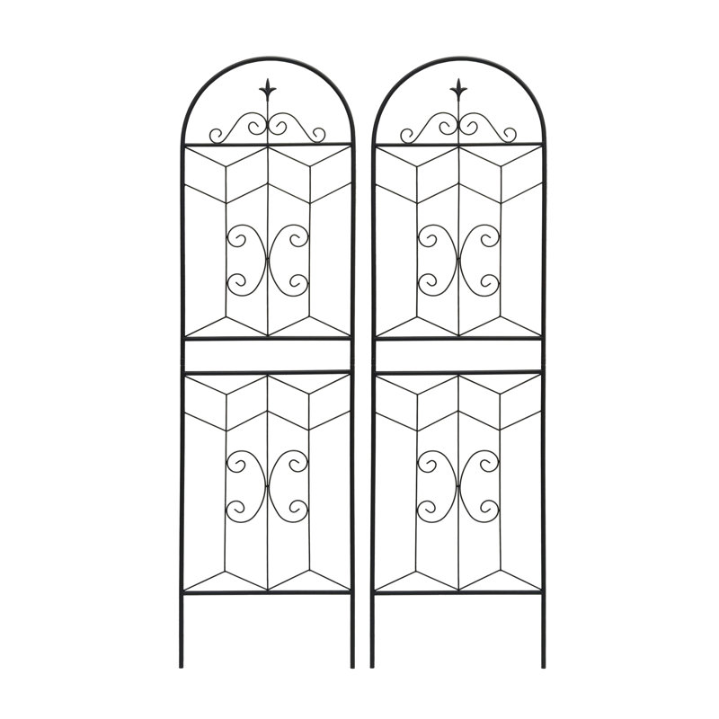 Paquet de 2 treillis de jardin en métal antirouille pour plantes grimpantes, H 19,7 po x l 0,01 po x P 71 po