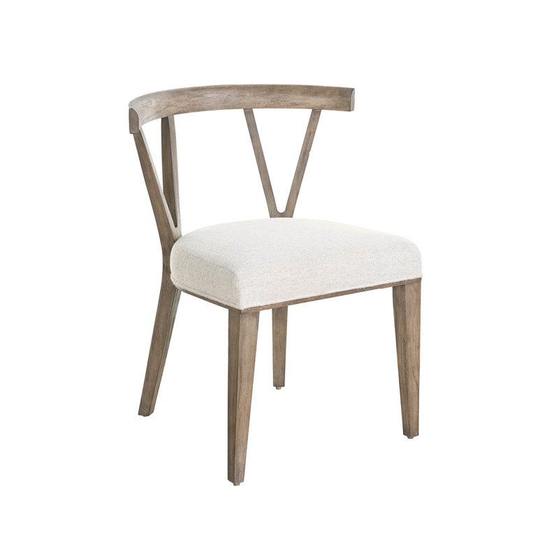 Teton 19'' H Upholstered Oak Side Chair, Brown
