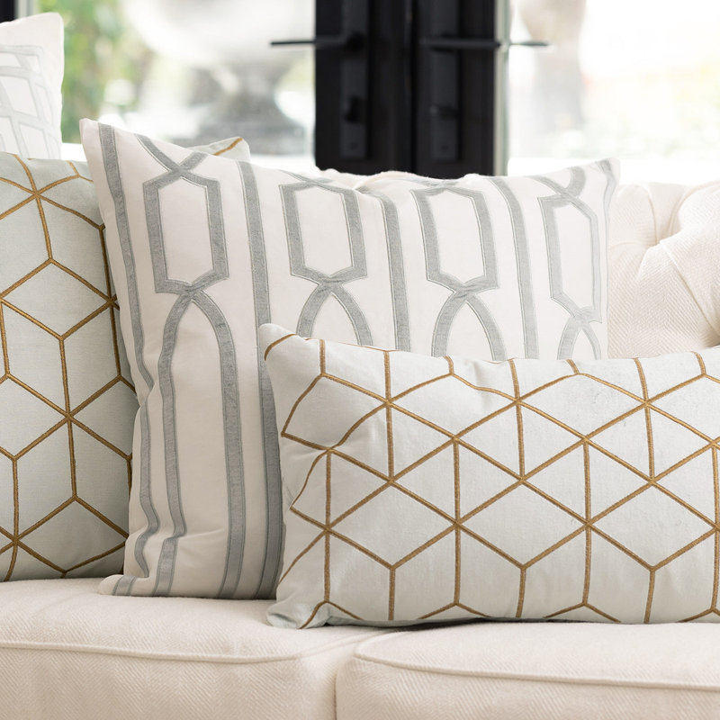 Trey Appliqued Throw Pillow