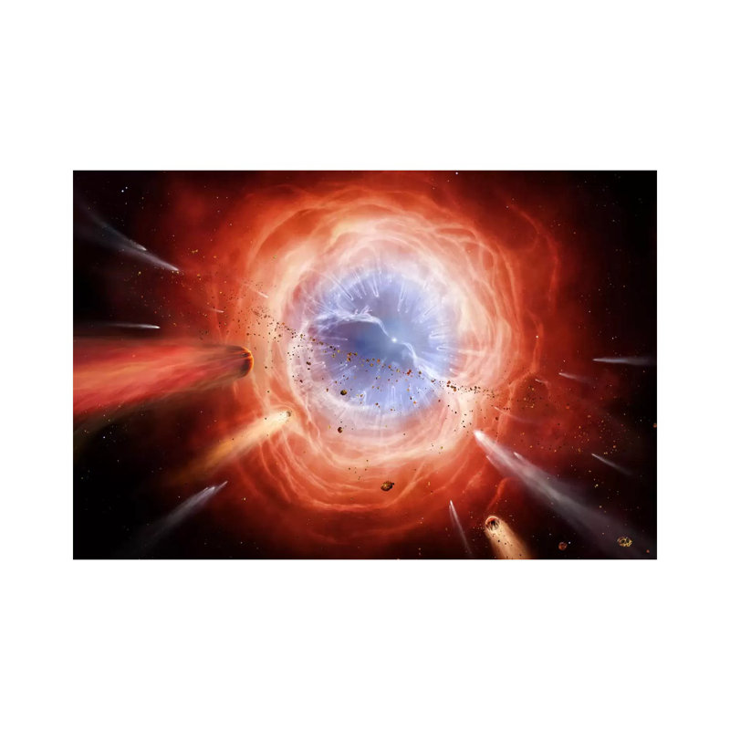 A Planetary Nebula Is Forming As The Star Expels Its Outer Layers by Brian Christensen - Wrapped Canvas Print