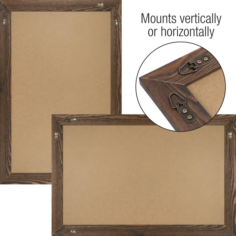 Wall Mounted Magnetic Chalkboard, 30" x 20", Torched/Rustic