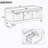 Classic Storage Bench With Cushioned Seat And Three Drawers For Entryway And Living Room-102702248