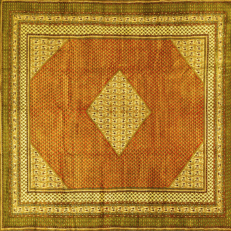 Washable Oriental Indoor Rug, Square 3'