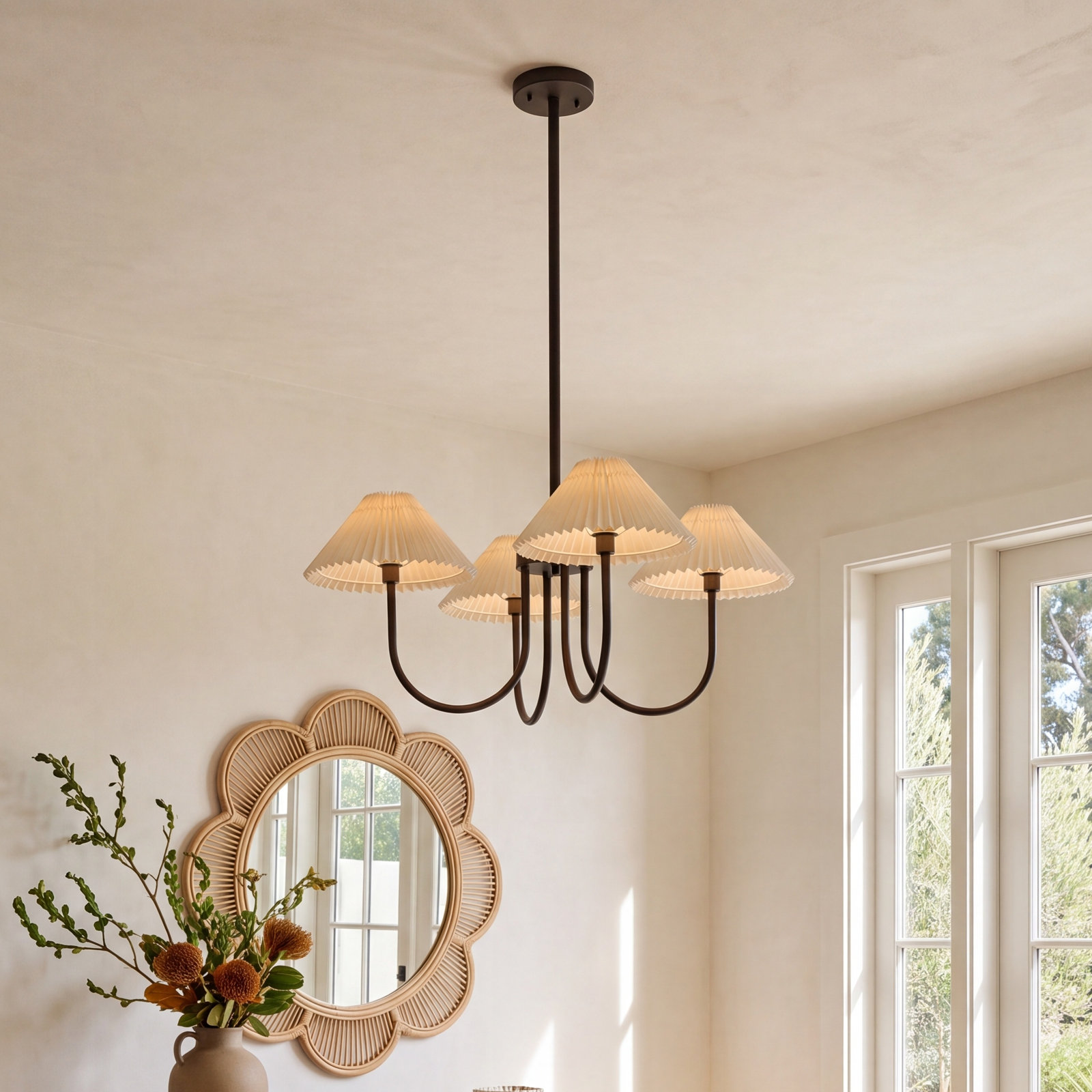 4 - Light Iron Cone Chandelier