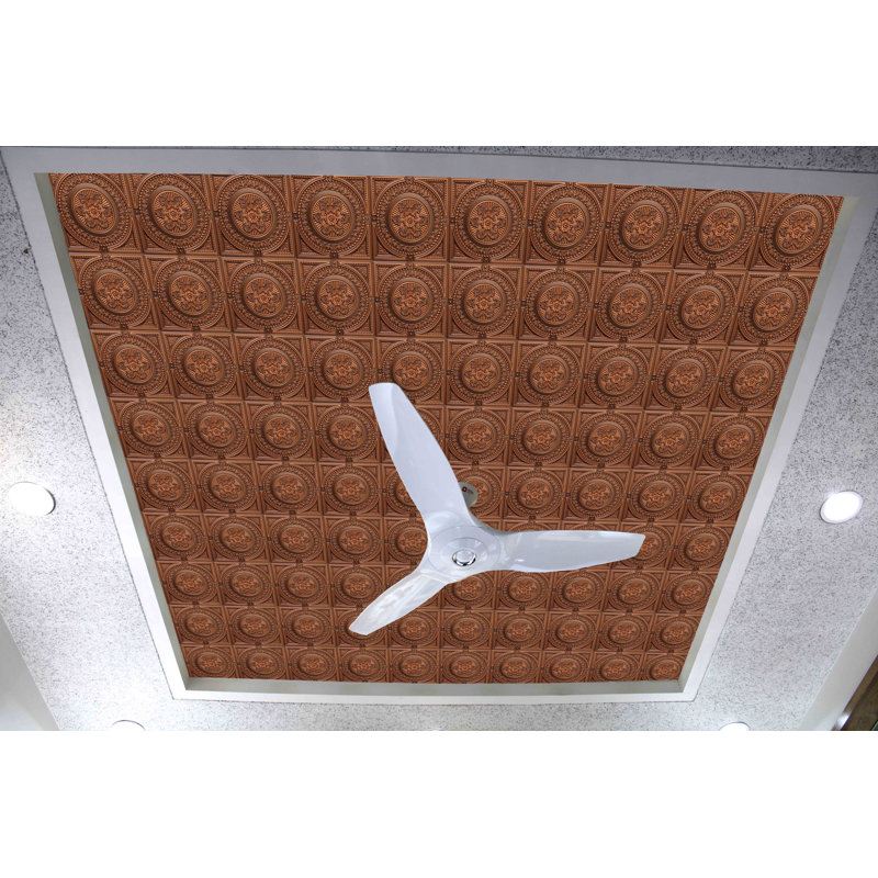 Carreau de plafond en PVC 2 pi x 2 pi Falkirk Perth, Cuivre antique