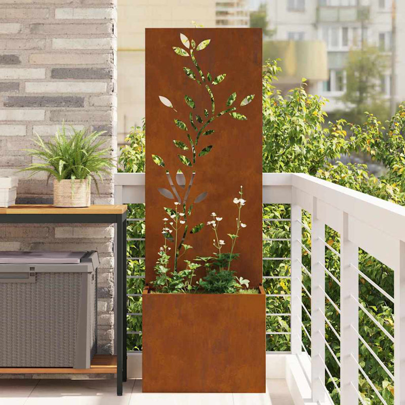 Planter Box, 140cm H x 50cm W x 50cm D, Rusty