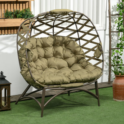 Trapeza Double Egg Chair with Stand