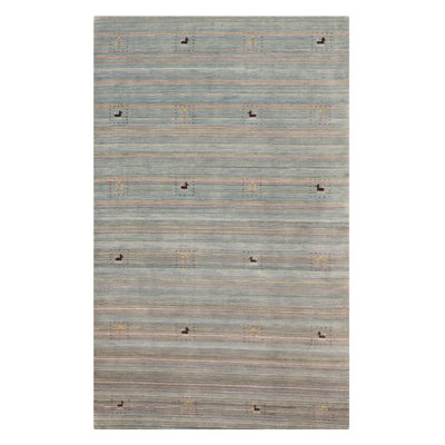 Kashkuli Gabbeh Turquoise Rug 4'11" x 7'11"