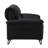 Eilene Black Top Grain Leather Loveseat