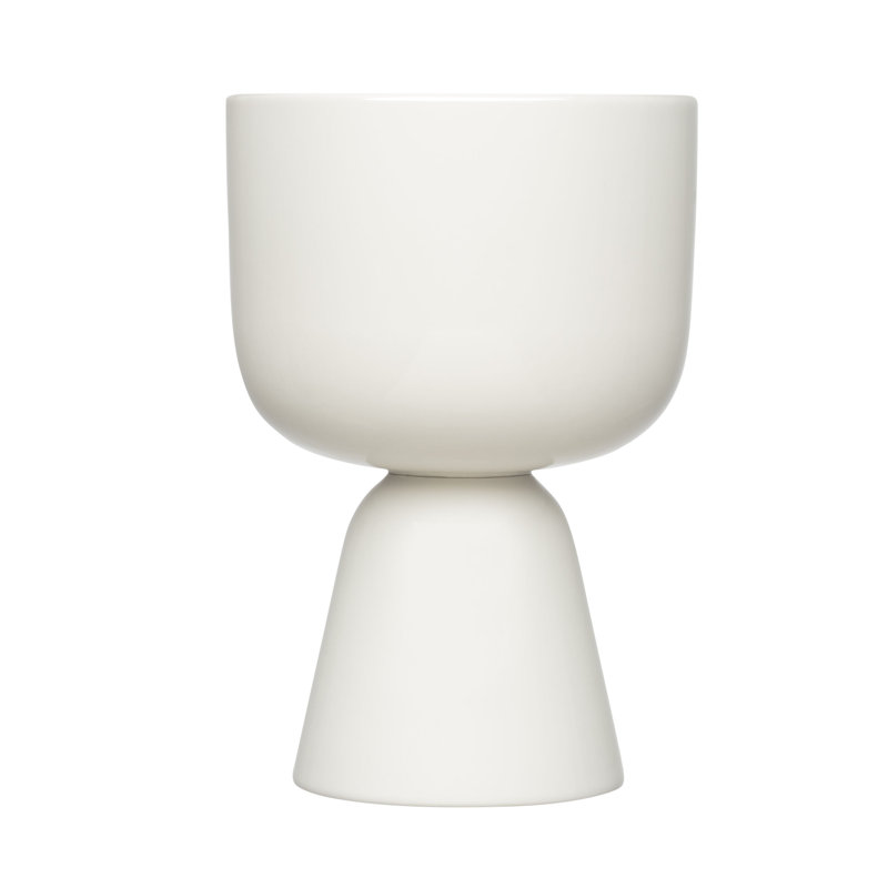 Iittala Nappula Porcelain Urn Planter, White, 10" H x 6" W x 6" D