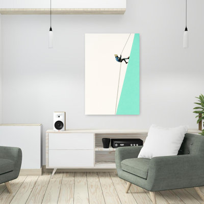 Contemporary Art Abstract Contemporary Minimalist Mountain Portrait Wall Art by Cassia Beck - Wrapped Canvas Print