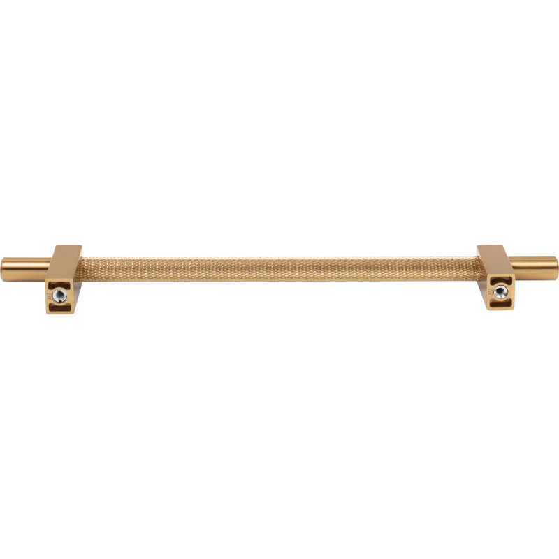 Larkin 3 Knurled Center Bar Pull, Satin Bronze, 12"