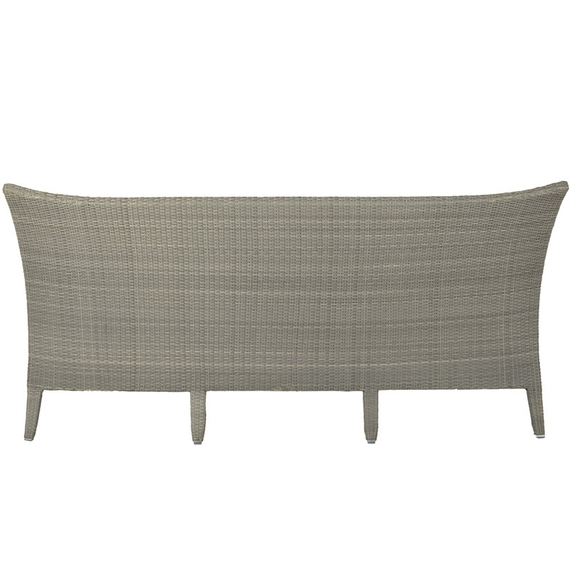 Athena Plus 75.25" Wide Outdoor Wicker Patio Sofa, Oyster