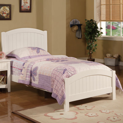 Bedroom Full Size Panel Bed In White