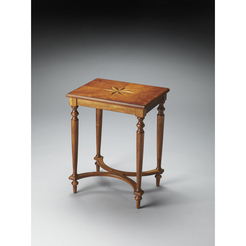 Ashayra Rectangular Mirrored End Table, Olive Ash