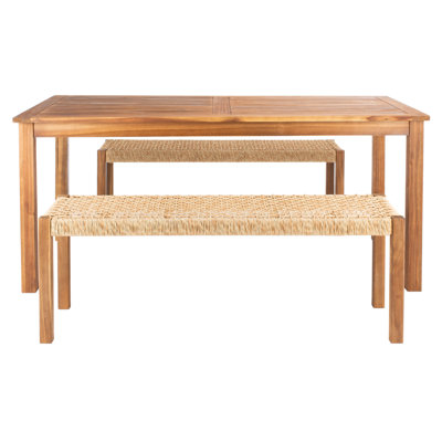 Mambo 6 - Person Acacia Wood Patio Dining Set with Rectangular Table