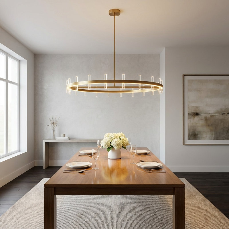 Silas Chandelier, 6.2" H x 48" W  x 48" D, Burnished Brass, 40
