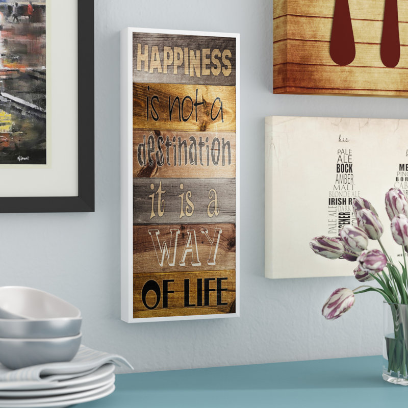 " Happiness Destination " by Diane Stimson, 7" H x 17" W, Wall Plaque