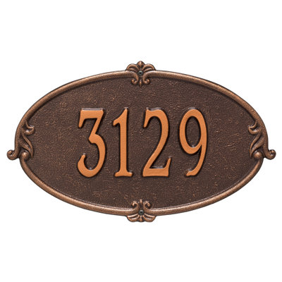 Plaque d'adresse murale standard personnalisée 1 ligne Monte Carlo