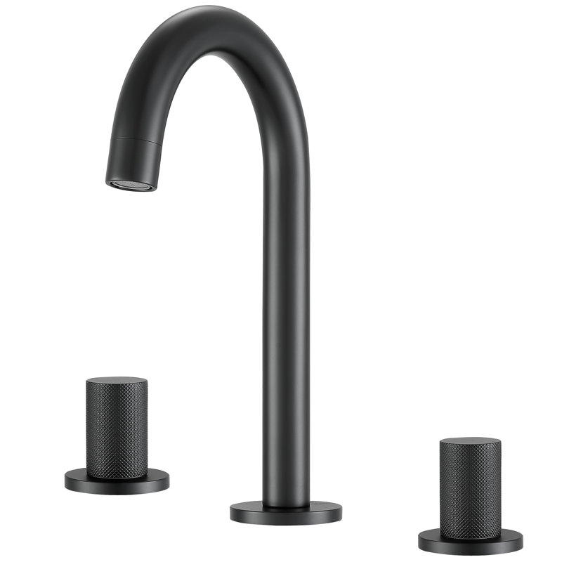 Robinet de salle de bain espacé, Noir mat