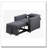 Zoey 33.25" Dark Gray Linen Convertible Sleeper Chair with Side Pocket-1771177164