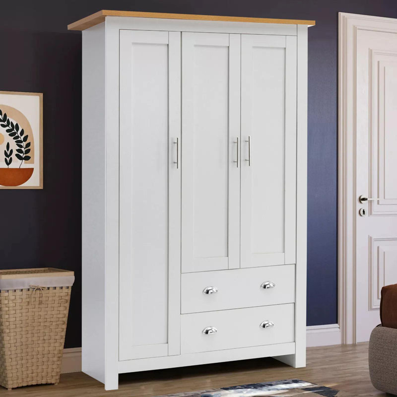 3 Door Manufactured Wood Wardrobe