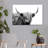 BW Highland Cow Canvas Print-1165803439