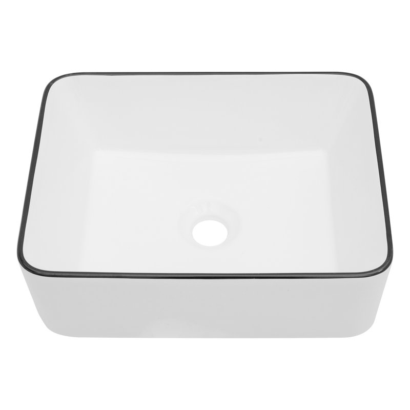 Rosefray 12'' Ceramic Rectangular Bathroom Sink