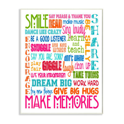 Smile Make Memories, typographie