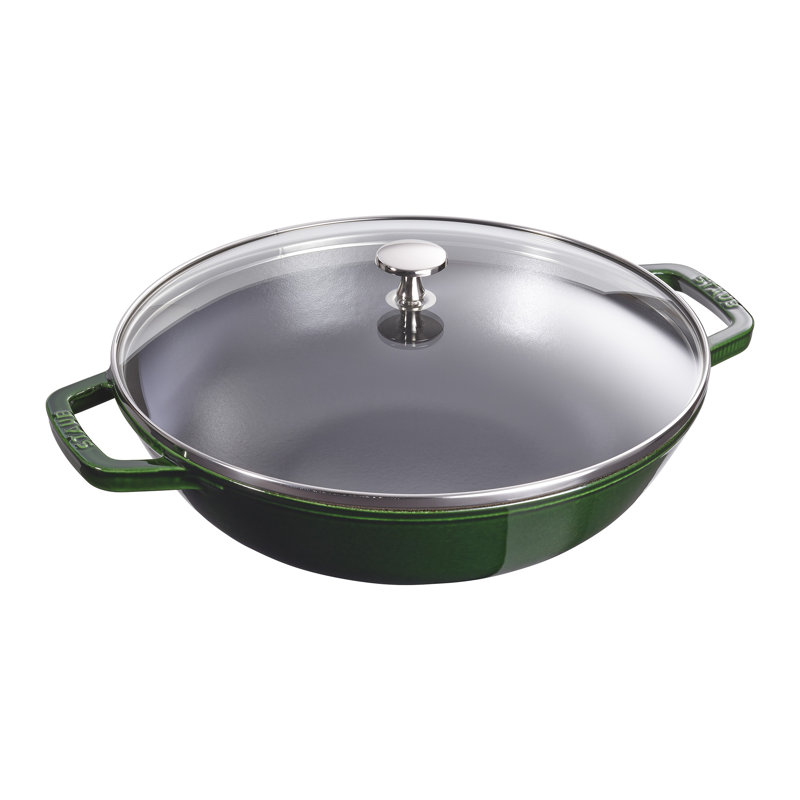 Wok en fonte avec couvercle Staub, Basilic