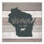 Art textuel sur toile tendue Wisconsin