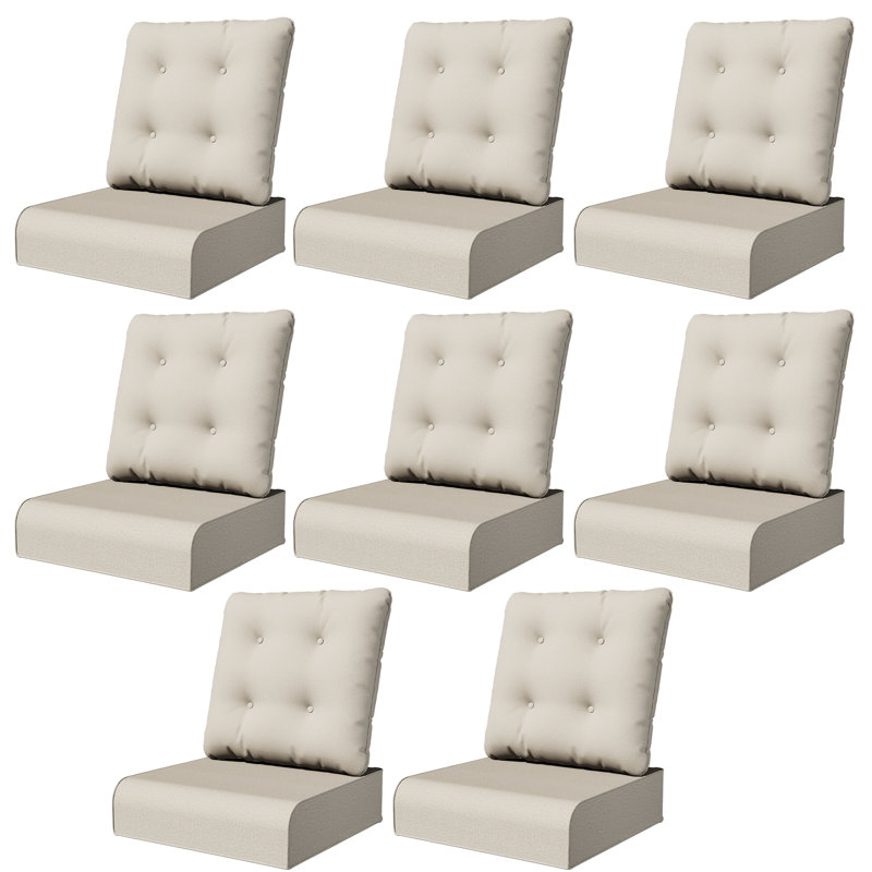 Adwin 6 Inch Thick Furniture Cushions, Modular Replacement Cushions (Cushions Only), 4, Beige