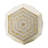Hexagonal Capiz Shell Stool Cream & Yellow