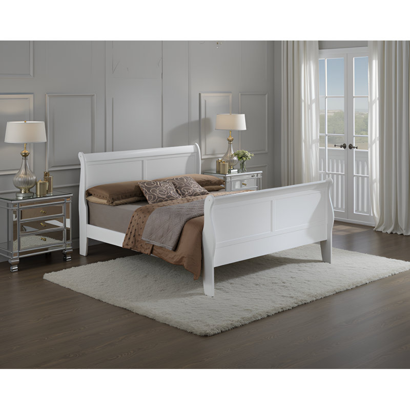 Grand lit-bateau blanc Acapulco, Grand lit, Blanc