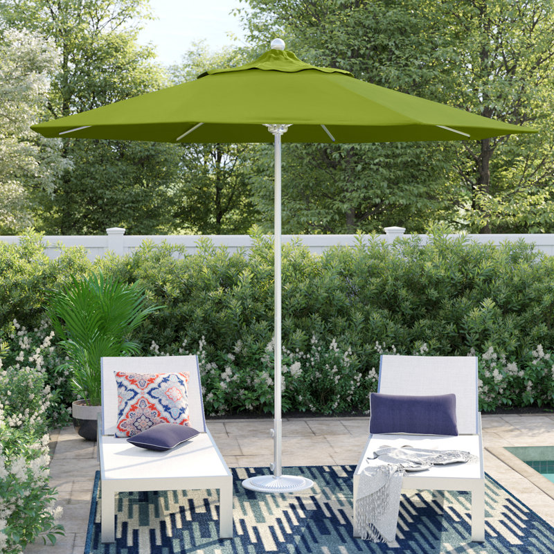 Parasol de marché 9 pi Maria, Blanc, Sunbrella® rosé Gateway