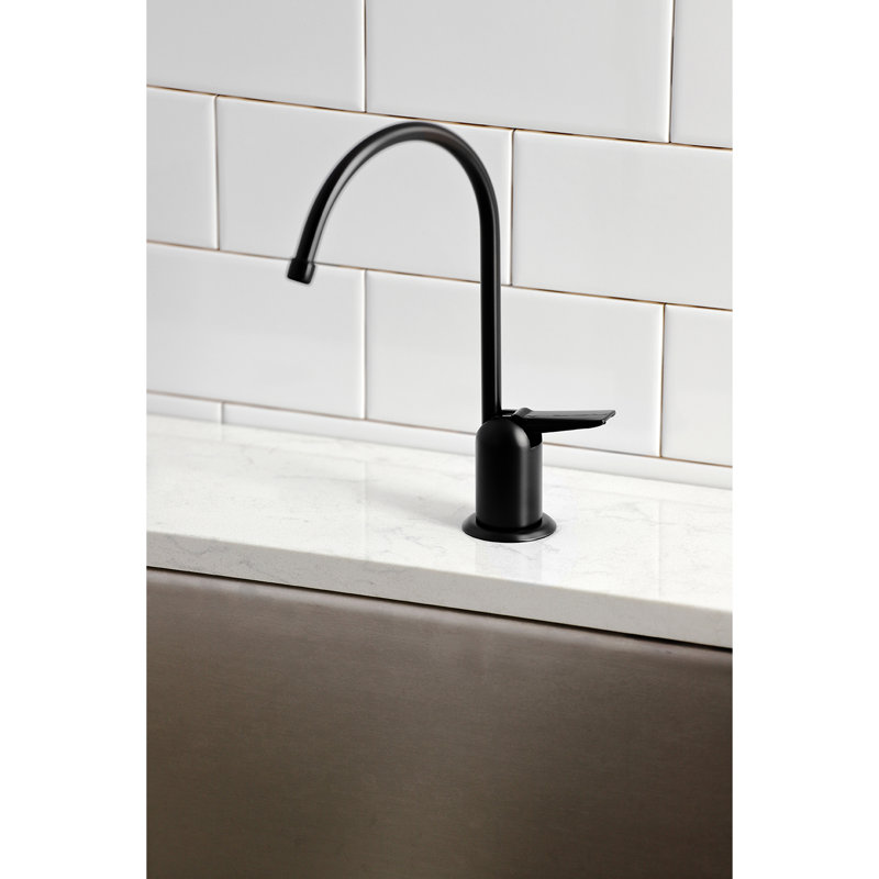 Robinet de filtration d'eau monocommande à 1 trou Kingston Brass, Noir mat