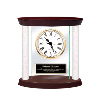 Modern & Contemporary Analog Solid Wood Quartz movement / Crystal Tabletop Clock